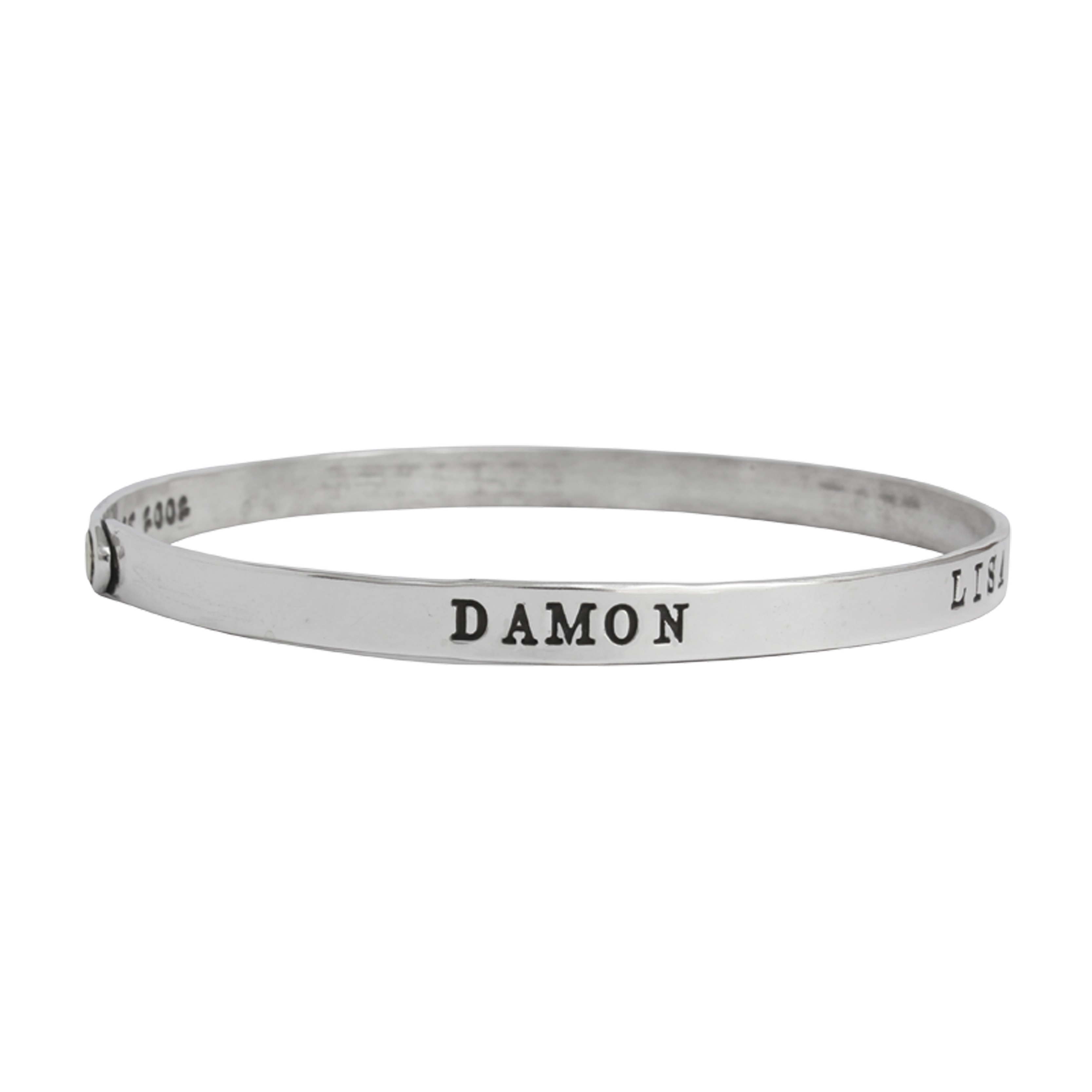 Personalized Bangle Bracelet Silver, Family Bracelet Personalized for ...