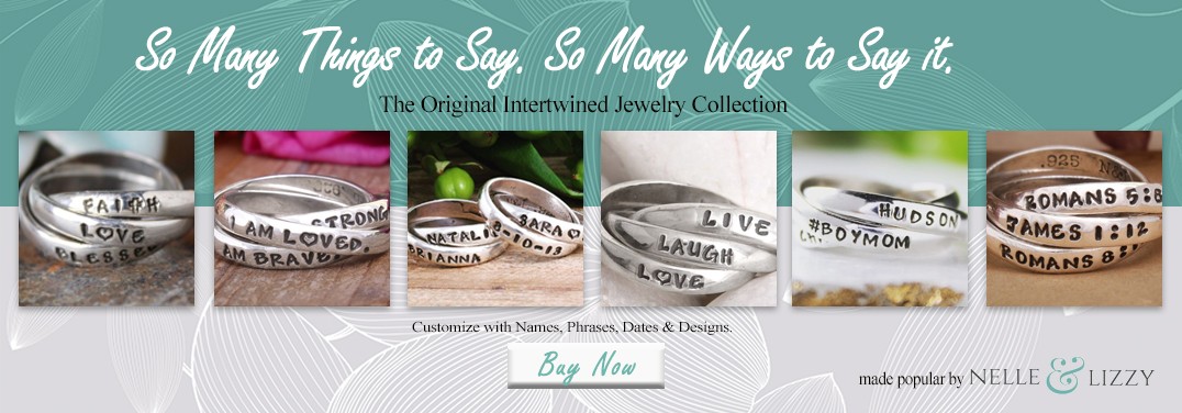 Hand Stamped Intertwined Rings | Nelle & Lizzy