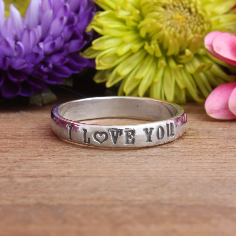 925 Sterling Silver Ring Special 520 Design Means Love U - Temu