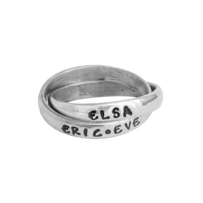 Three Mother's Stackable Name Rings | kandsimpressions