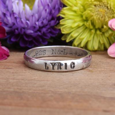 Custom Memorial Ring Personalized Name | kandsimpressions