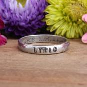 family name ring sterling silver band